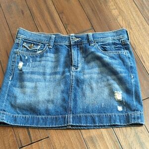 Old Navy Denim Destressed Mini Skirt Size 8